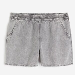 H&M Divided Gray Pull On Denim Shorts Medium Oversized Relaxed